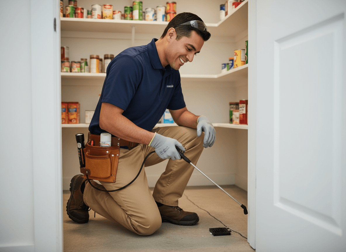 Pest Control technician at work